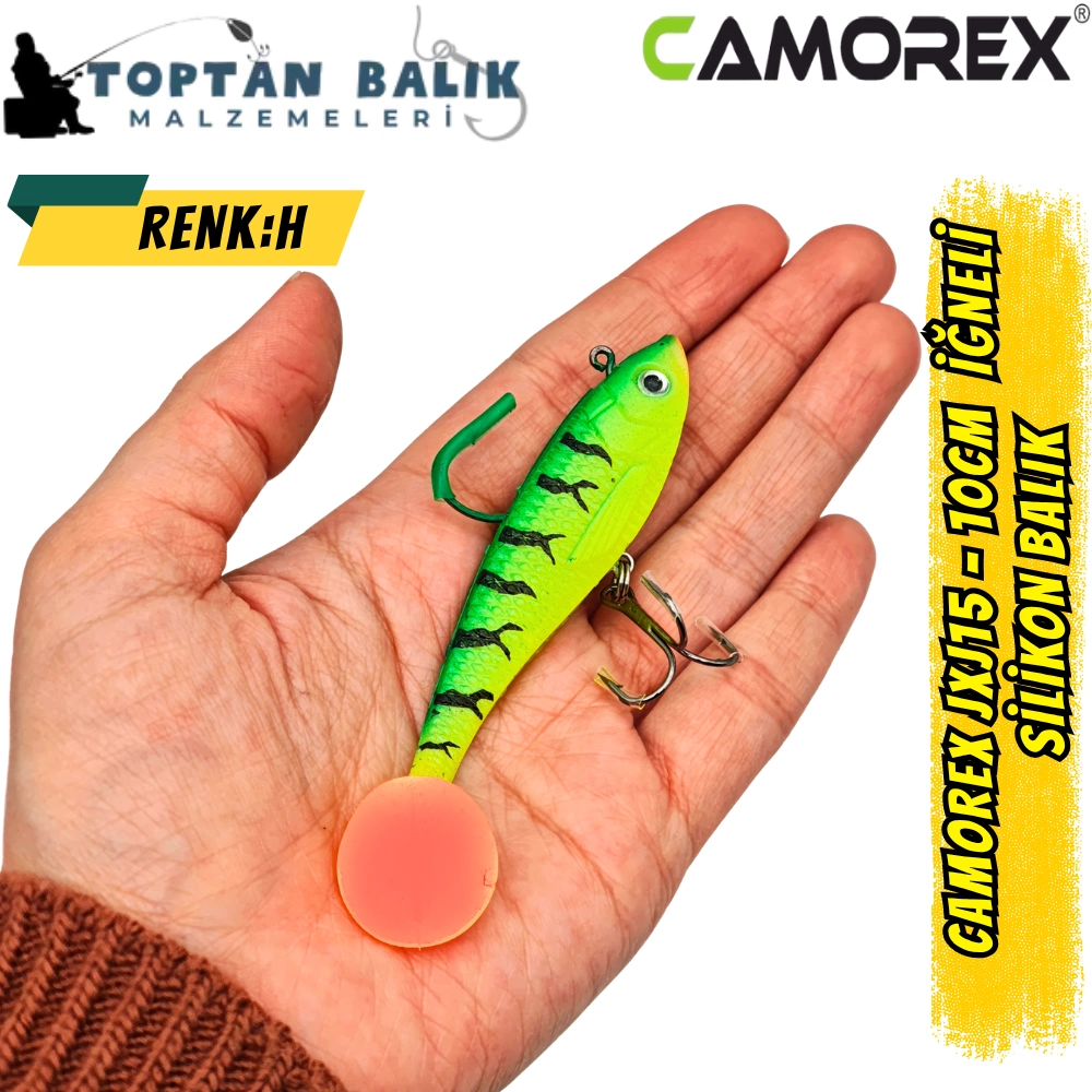 Camorex JXJ15 10cm 4'lü İğneli Silikon Balık (Renk: H)